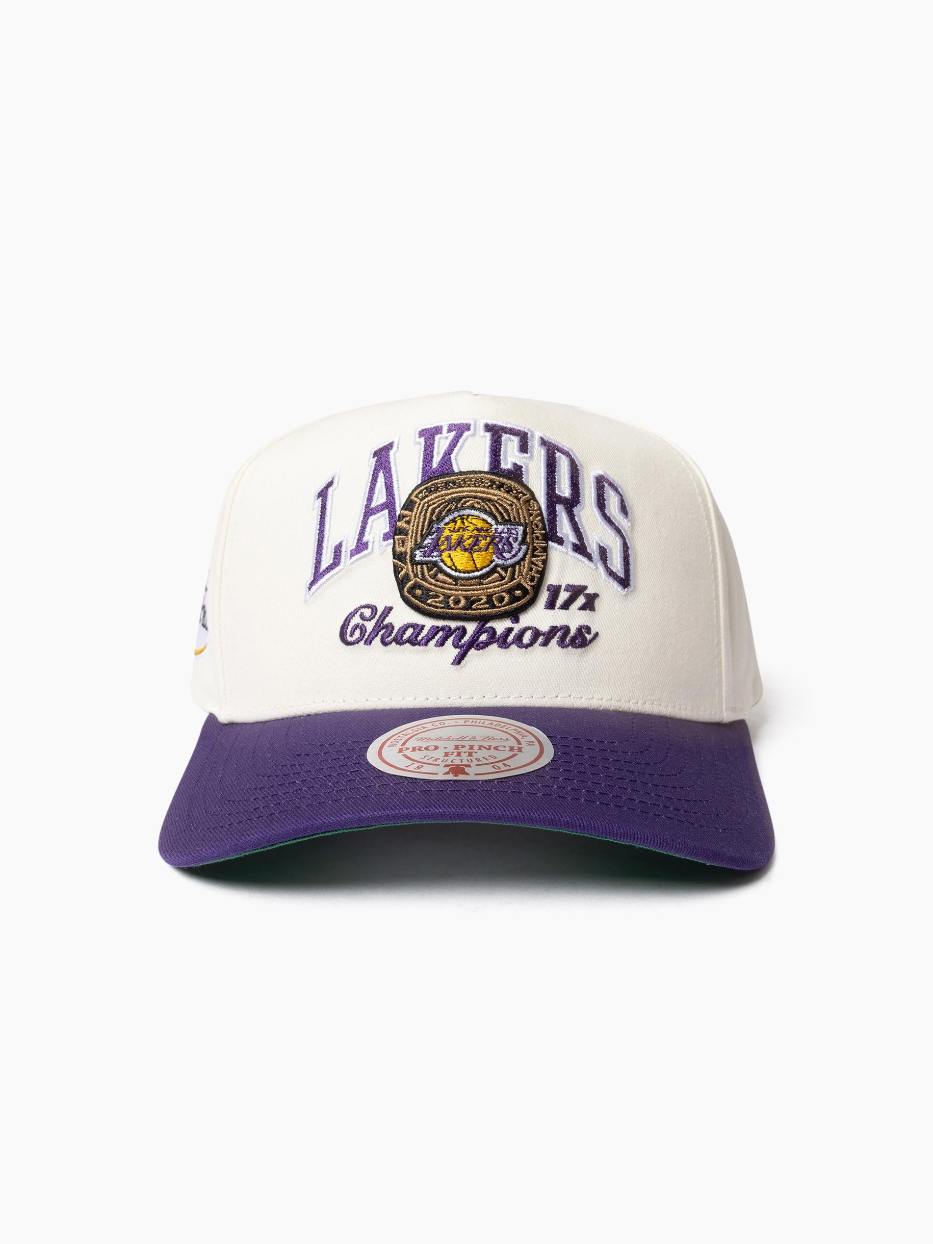 Lakers Champions Pro Pinch Snapback – Mitchell Ness
