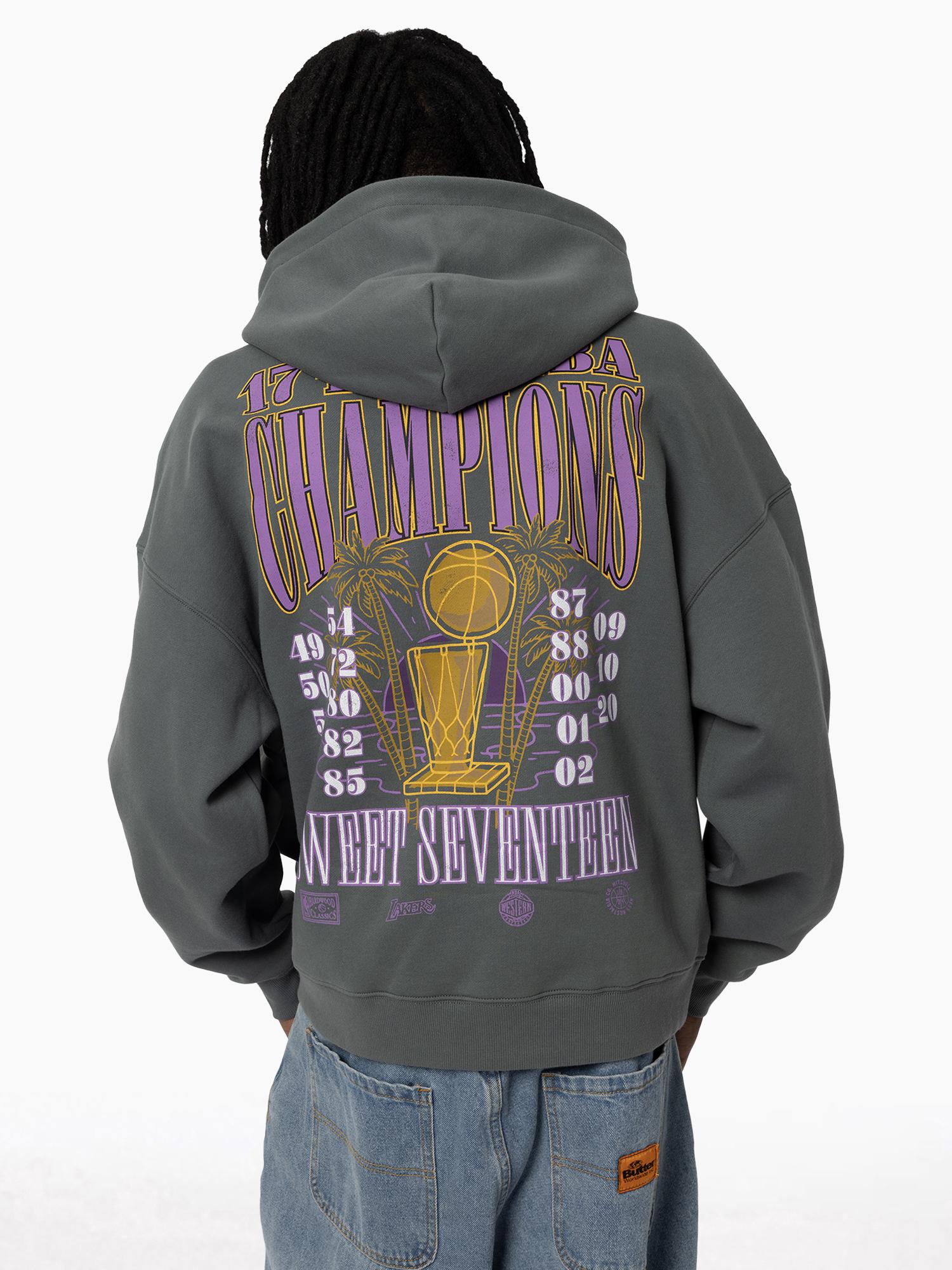 L.A Lakers NBA Champions Boxy Hoodie – Mitchell & Ness