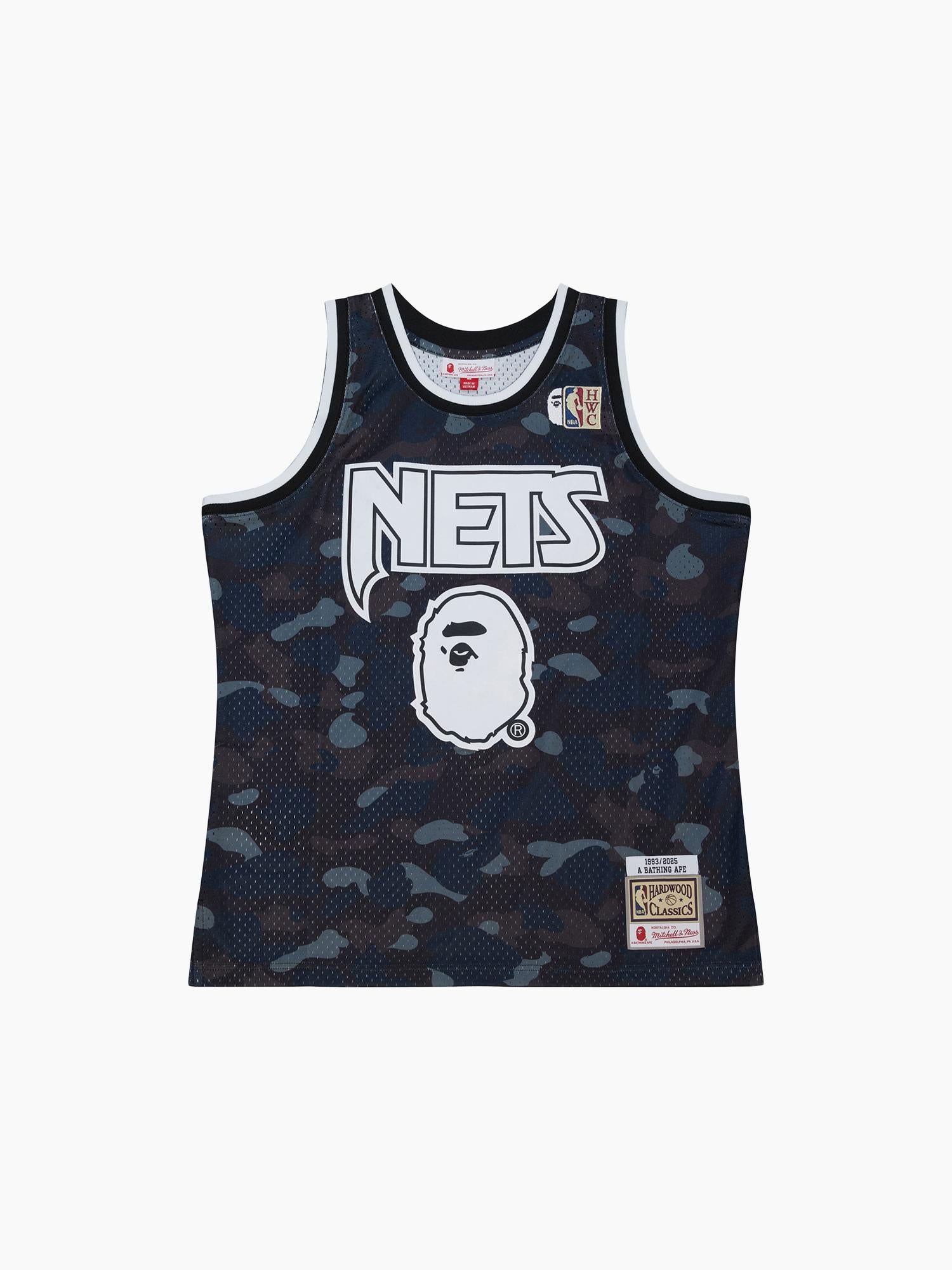 Bape x Mitchell & Ness New Jersey Nets Swingman Jersey