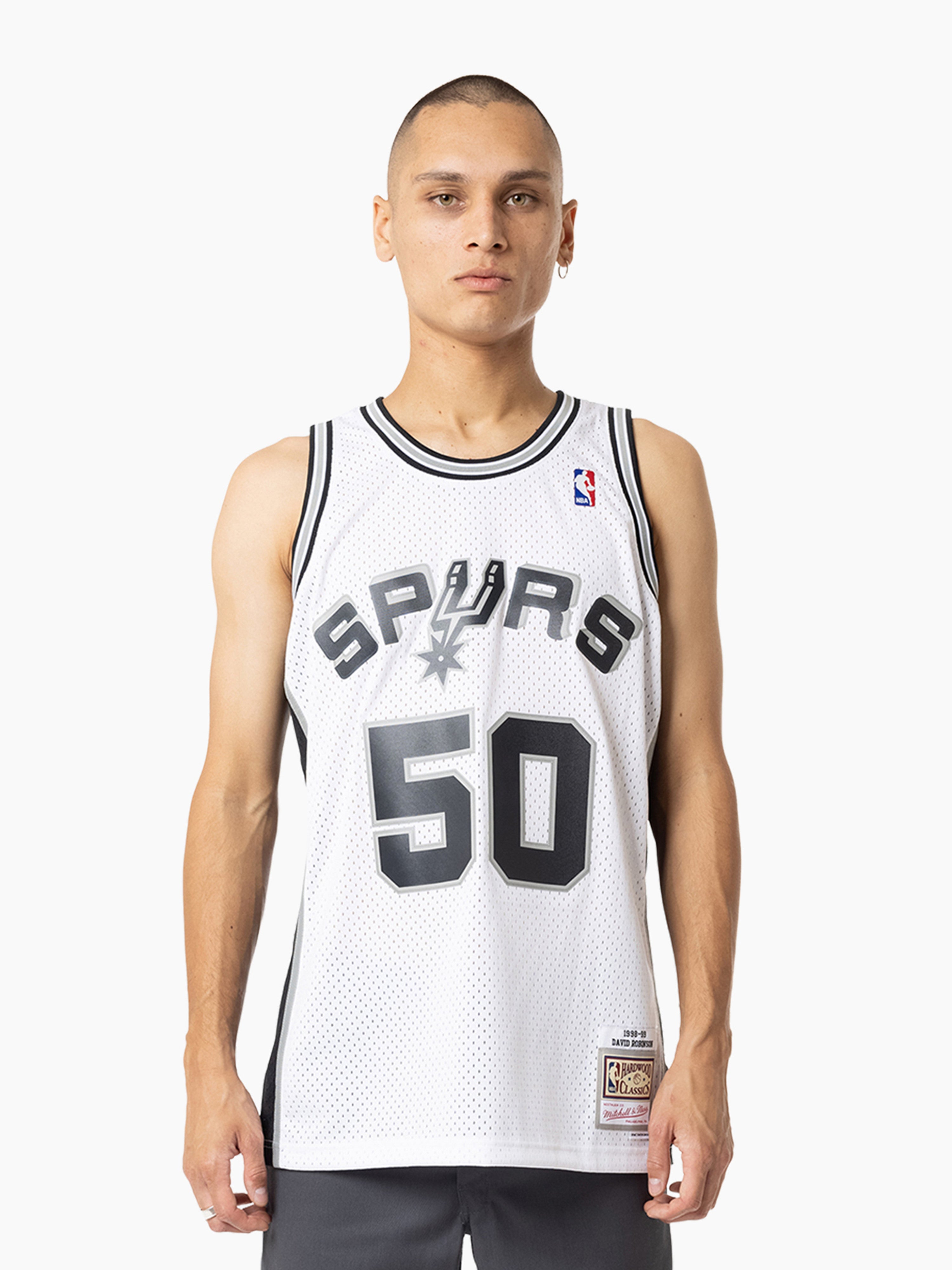 thumbnail image 2 of Dennis Rodman White San Antonio Spurs Jersey – Authentic Mitchell & Ness Swingman 2 of 6