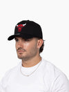 Chicago Bulls Black With Team Logo Flex 110 Snapback