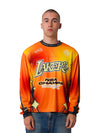 L.A Lakers Warehouse Rave Long Sleeve Cycling Jersey
