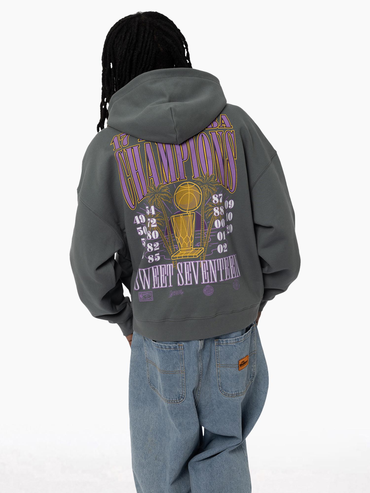 L.A Lakers NBA Champions Boxy Hoodie – Mitchell & Ness