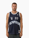 Patrick Ewing 1991-92 New York Knicks Season Playoff Swingman Jersey