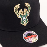Milwaukee Bucks Black & Team Colour Logo Classic Red Snapback